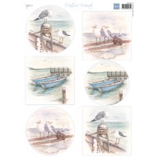 MB0180 A4 one side paper - Marianne Design - Mattie's Mooiste - Boats 