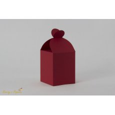 RzP-095 Box with a round closing - red- 8x8x10