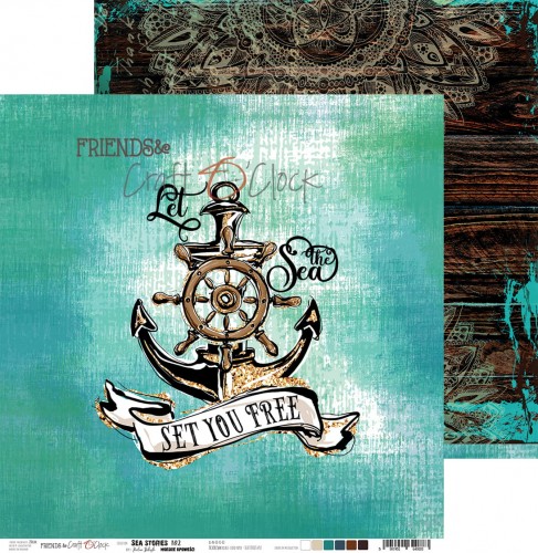 CC-PD-SS-F1-02 SEA STORIES - 02 - dwustronny papier 30,5x30,5cm
