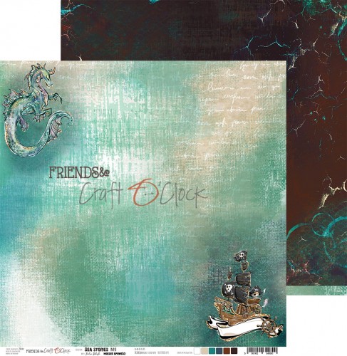 CC-PD-SS-F1-03 SEA STORIES - 03 - dwustronny papier 30,5x30,5cm