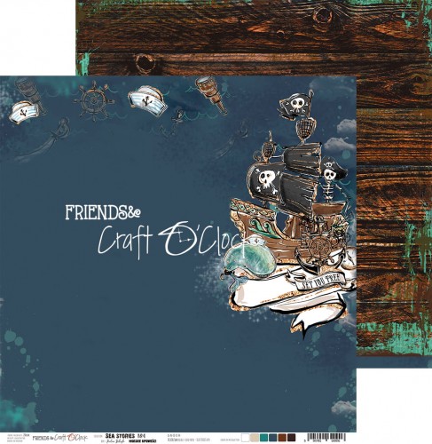 CC-PD-SS-F1-04 SEA STORIES - 04 - dwustronny papier 30,5x30,5cm