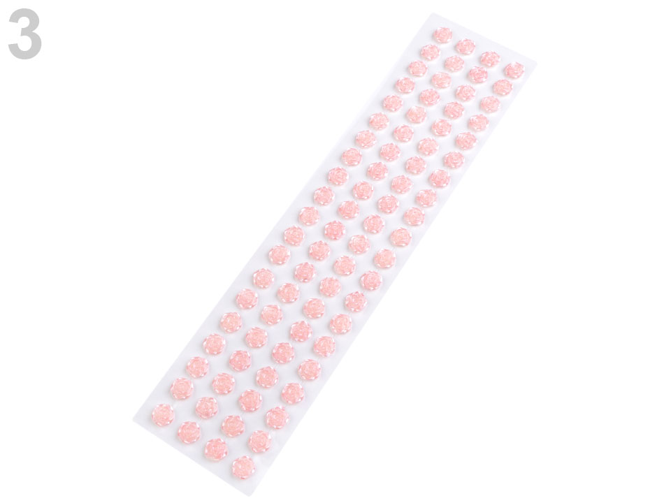 740955-2 Różyczki samoprzylepne śr 11 mm - RÓŻOWE