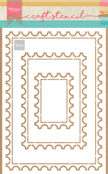 PS8034 craft stencil- Marianne Design - Postcard