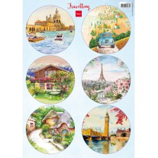 VK9576  A4 one side paper -Marianne Design -Traveling