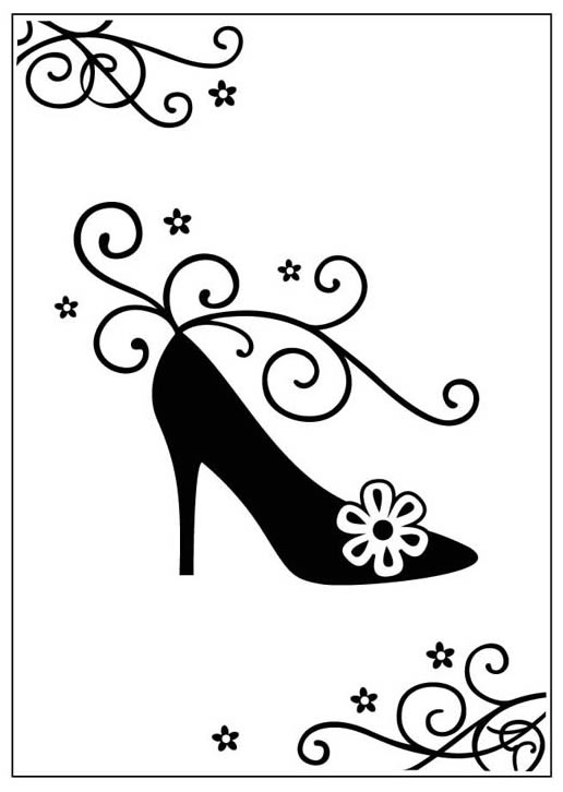 CTFD3069 Crafts Too Embossing Folder - High Heel Shoe