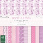 DCPAP123 Zestaw papierów 15x15cm Back to Basics Pretty Petals