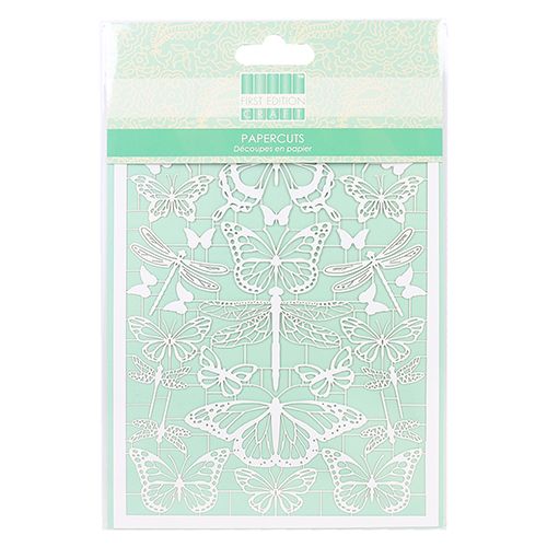 FEPPC001 Wycinanki z białego papieru -Butterflies- Motyle