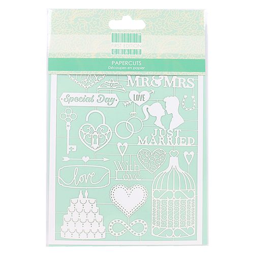 FEPPC002 Wycinanki z białego papieru -Wedding - ślub