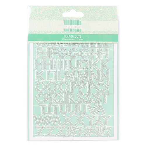 FEPPC007 Wycinanki z białego papieru -Alfabet