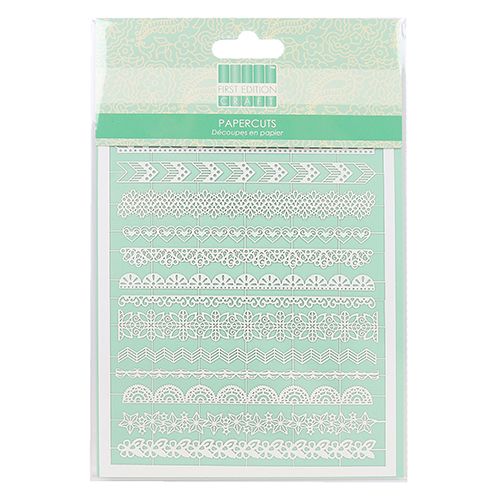 FEPPC012 Wycinanki z białego papieru -Borders - szlaczki