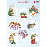 VK9578 A4 one side paper -Marianne Design -Christmas Robins