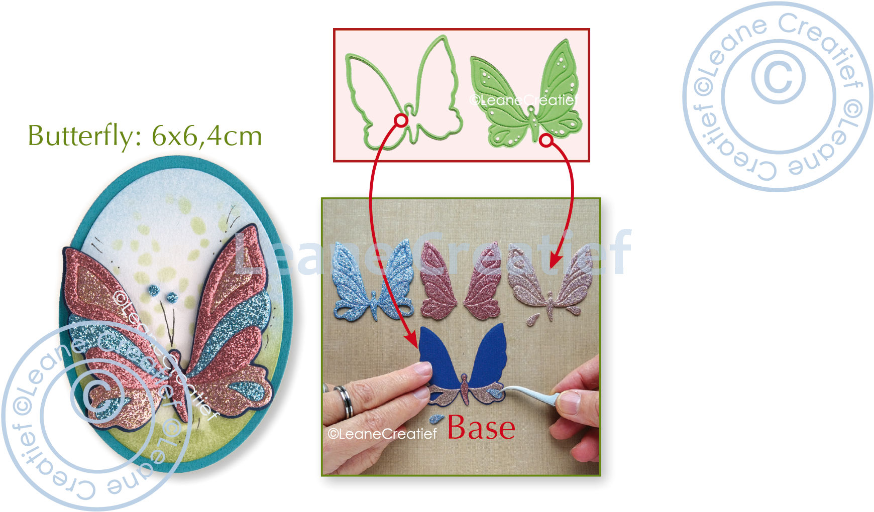 45.5909 Wykrojnik Leane Creatief -motyl