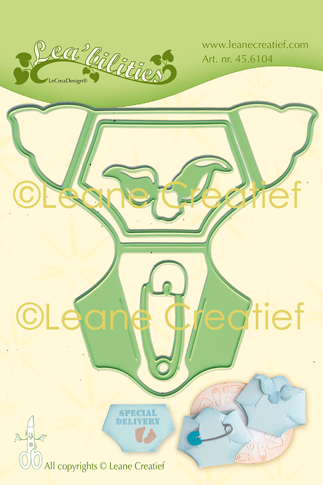 45.6104 Wykrojnik Leane Creatief -dziecięca pielucha- baby diaper