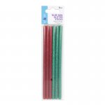 DDADH10 Glue Sticks, red&green, 6PK