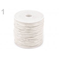 310030-1 Bawełniany sznurek woskowany gr. 1mm - biały