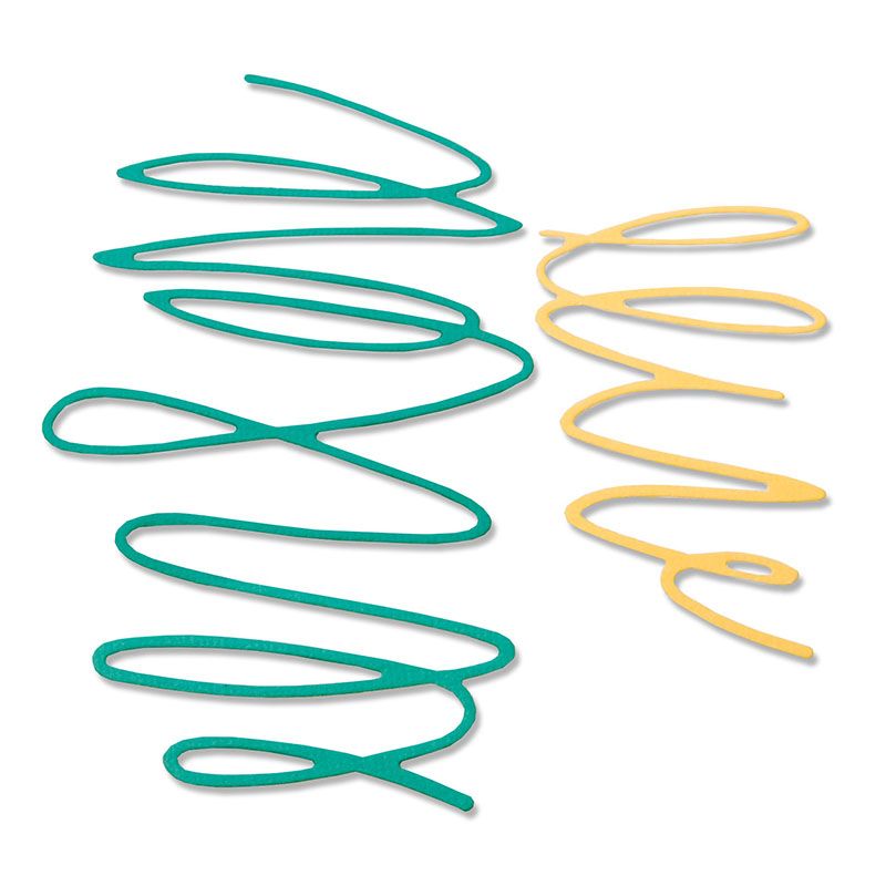 663450 Wykrojnik Sizzix Thinlits 2szt- Scribbles