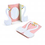 663617 Wykrojnik Sizzix Thinlits Card, Swan Fold-a-Long-kartka łabędzie