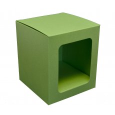 ID-3492 Pudełko zielone perłowe na bombkę kubek 10x10x10cm