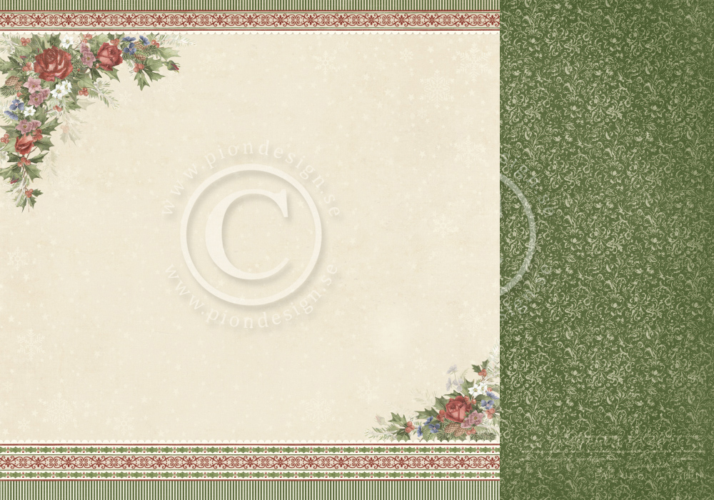 PD30002 Papier dwustronny 30,5x30,5cm - A Christmas to Remember-Christmas florals