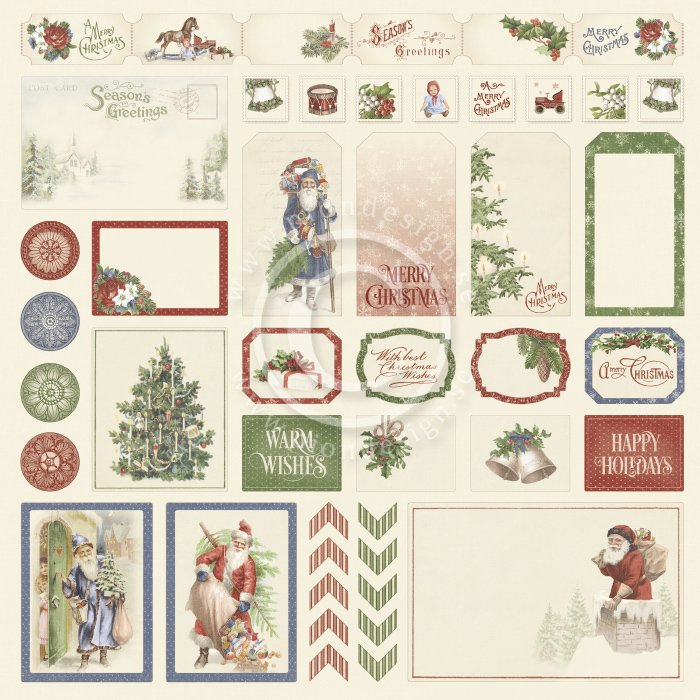 PD30015 Papier jednostronny 30,5x30,5cm - Cut outs I -A Christmas to remember