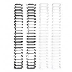 WR660502 Grzbiety do bindowania - WRMK - białe i czarne, 2,5 cm, 4 szt.