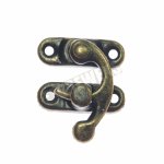 X122P Lock with hook - dark golden - 500 pieces