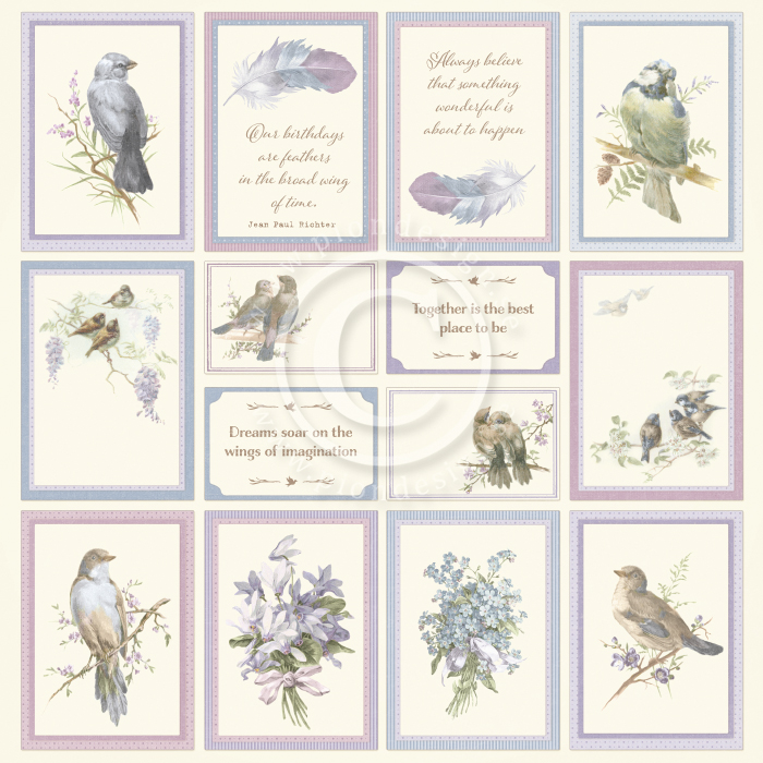 PD1646 One-sided paper 30,5x30,5cm-New Beginnings II-Images from the Past