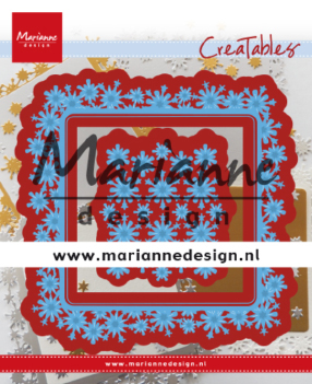 LR0633 Metal Die Marianne Design - CreaTables - Snowflakes Square