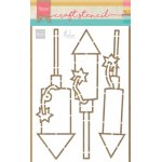 PS8050 Mask - Marianne Design - Fireworks by Marleen