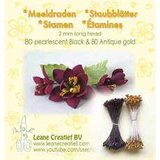 26.6623 Flower stamens (black 80pcs + gold 80pcs)