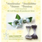 26.6630 Flower stamens (black 80pcs + silver 80pcs)