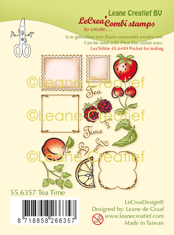 55.6357 Leane Creatief Acrylic Stamp - Tea time