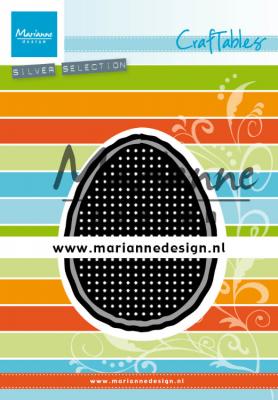 CR1497 Metal Die Marianne Design - CrafTables - Cross Stitch Easter Egg