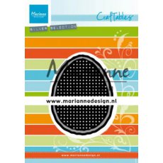 CR1497 Metal Die Marianne Design - CrafTables - Cross Stitch Easter Egg