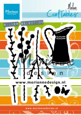 CR1499 Metal Die Marianne Design - CrafTables - Flower jug by Marleen