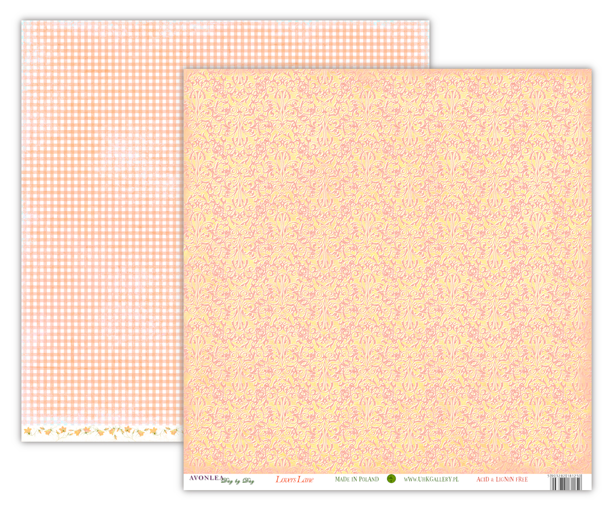 UHK-AV-DBD-S05 AVONLEA-SPRING-LOVERS LANE-DOUBLE-SIDED PAPER SET 30.5 x 30.5 cm