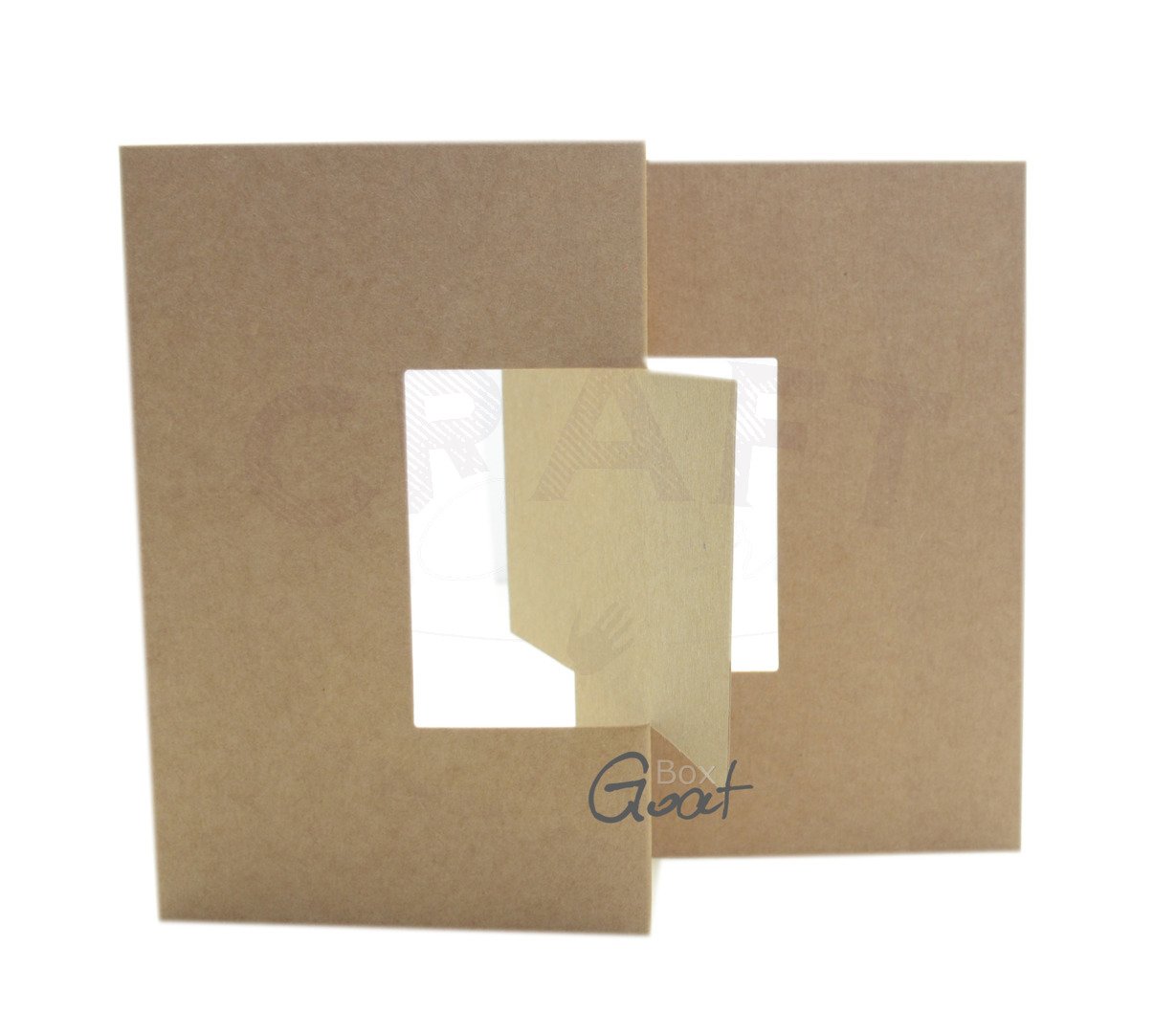 ID-2440 Base card square 15cm swing eco kraft GoatBox