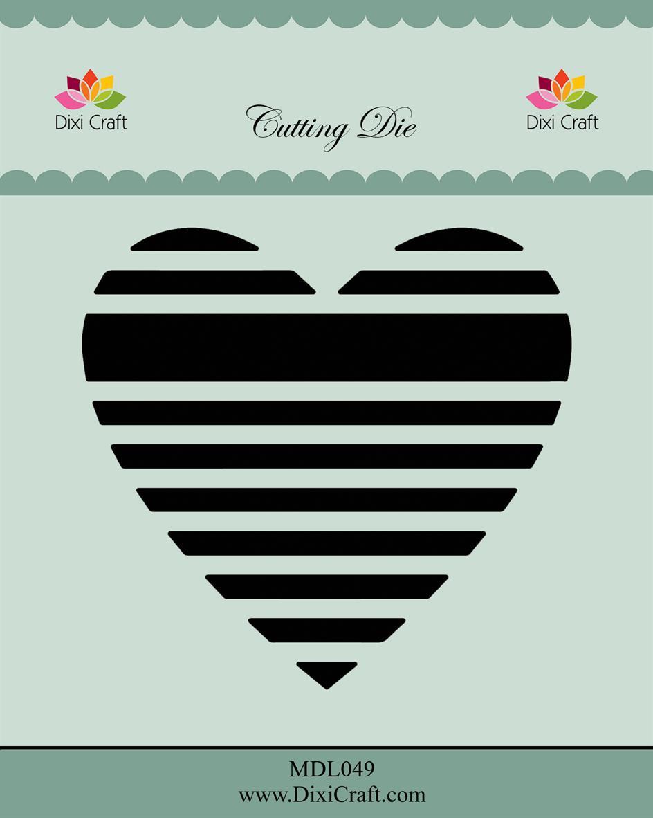 MDL049 Dies Dixi Craft-Striped Hearts