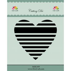 MDL049  Dies Dixi Craft-Striped Hearts