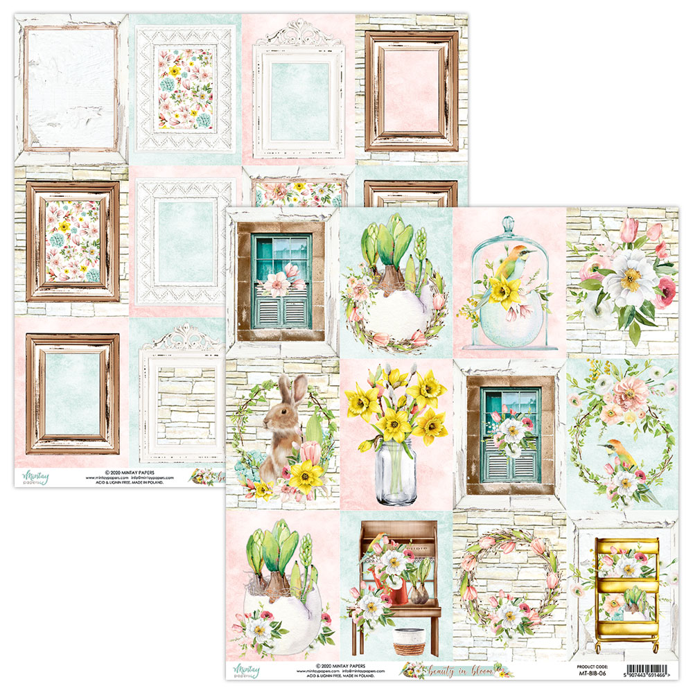 MT-BIB-06 BEAUTY IN BLOOM 06- MINTAY - double-sided paper 30.5x30.5cm