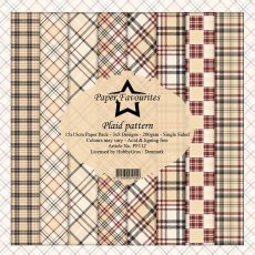 PF112 Set of single-sided paper-15x15cm-Paper Favorites-Plaid pattern