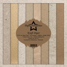 PF116 Set of single-sided paper-15x15cm-Paper Favorites-Kraft Paper