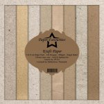 PF116 Set of single-sided paper-15x15cm-Paper Favorites-Kraft Paper
