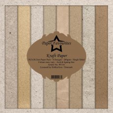 PF316 Set of single-sided paper-30.5 x 30.5 cm-Paper Favorites-Kraft Paper