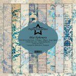 PF317 Set of single-sided paper-30.5 x 30.5 cm-Paper Favorites-Blue Ephemera