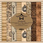 PF318 Set of single-sided paper-30.5 x 30.5 cm-Paper Favorites-Steampunk