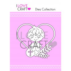 D030 METAL DIE-COMMUNION BOY IN A HEART