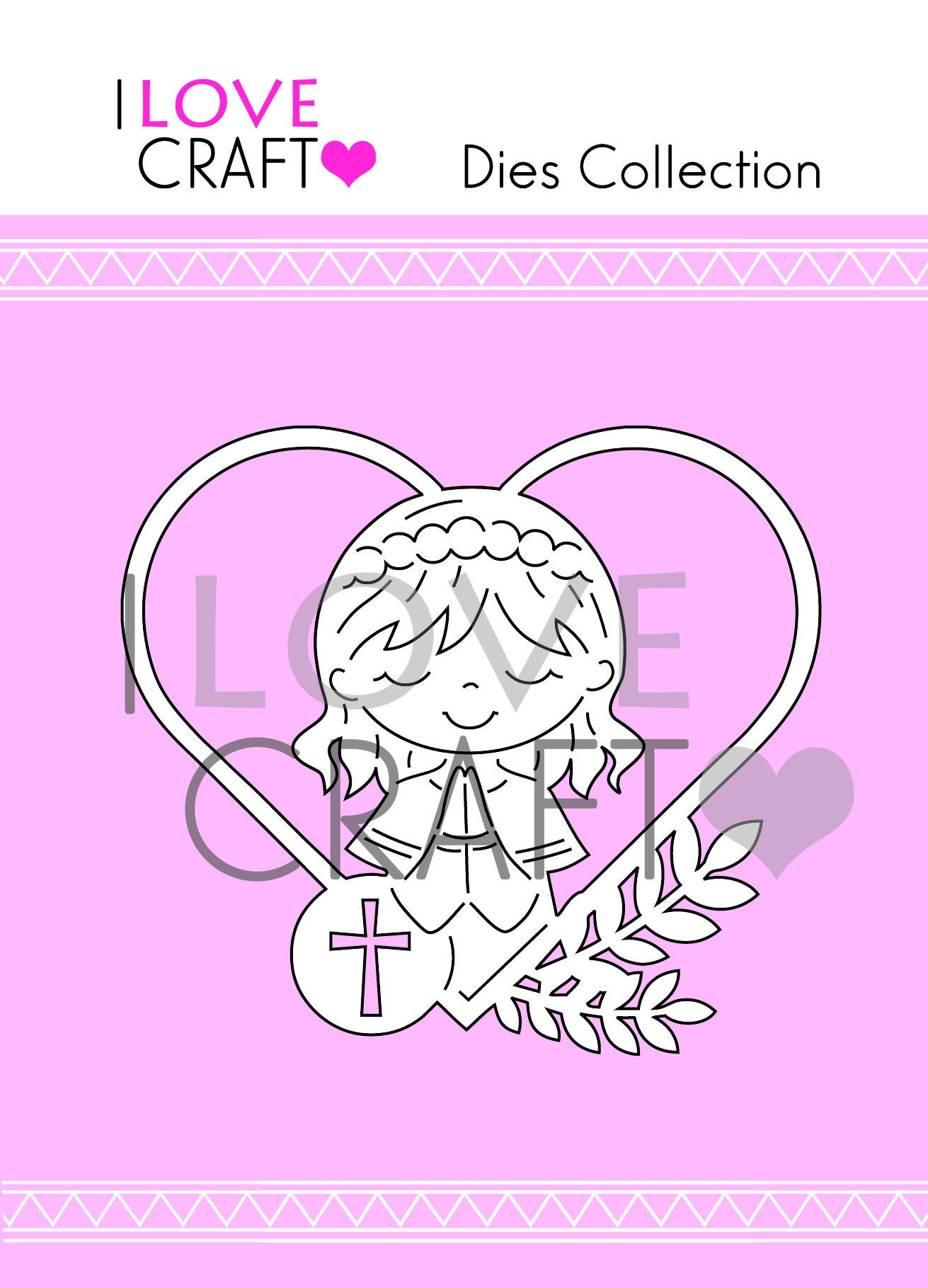 D031 METAL DIE-COMMUNION GIRL IN A HEART