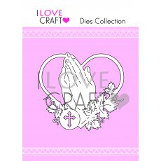 D032 METAL DIE-HANDS IN A HEART
