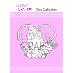 D032 METAL DIE-HANDS IN A HEART